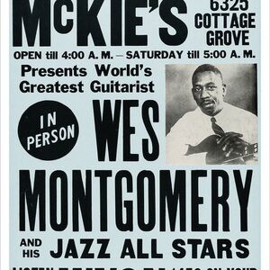 Vintage Reproduction Wes Montgomery Jazz Poster